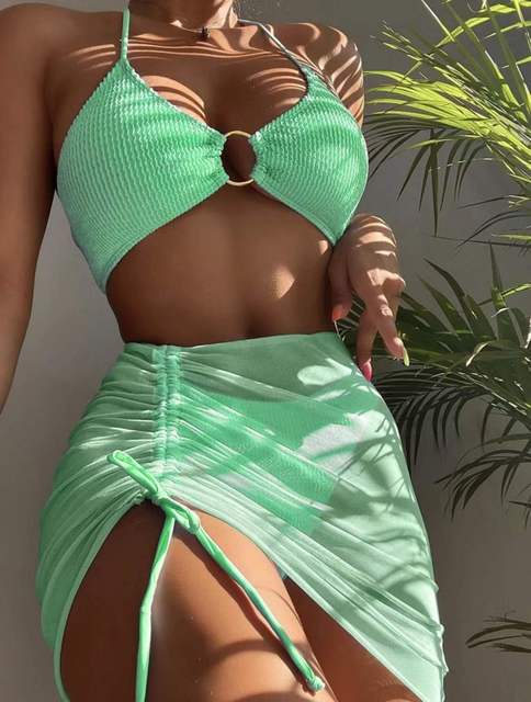 Surfsong - Mesh Skirt Swimsuit.