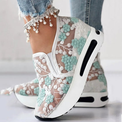 Floral - Platform Sneakers