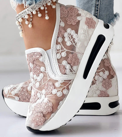 Floral - Platform Sneakers